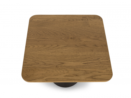 Masuta cafea Veneto 50x50x41cm, lemn masiv de stejar si microciment, multiple finisaje disponibile, stil contemporan [5]