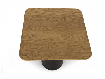 Masuta cafea Veneto 50x50x55cm, lemn masiv de stejar si microciment, multiple finisaje disponibile, stil contemporan [4]