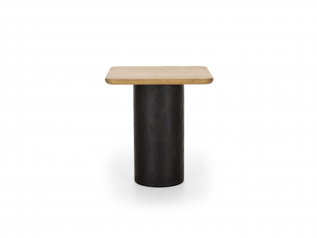 Masuta Cafea - Masuta cafea Veneto 50x50x55cm, lemn masiv de stejar si microciment, multiple finisaje disponibile, stil contemporan