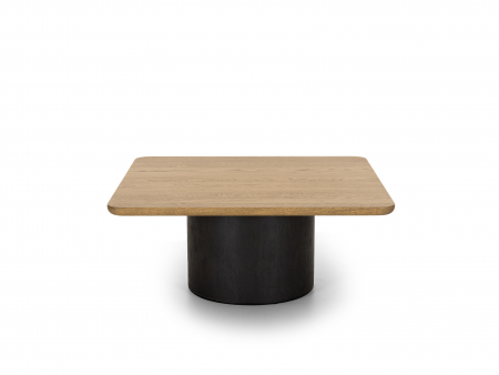 Masuta Cafea - Masuta cafea Veneto 80x80x35cm, lemn masiv de stejar si microciment, multiple finisaje disponibile, stil contemporan