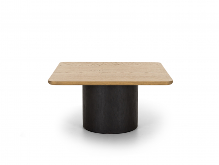 Masuta Cafea - Masuta cafea Veneto 80x80x41cm, lemn masiv de stejar si microciment, multiple finisaje disponibile, stil contemporan