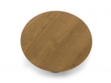 Masuta cafea rotunda Veneto D50x41cm, lemn masiv de stejar si microciment, multiple finisaje disponibile, stil contemporan [6]