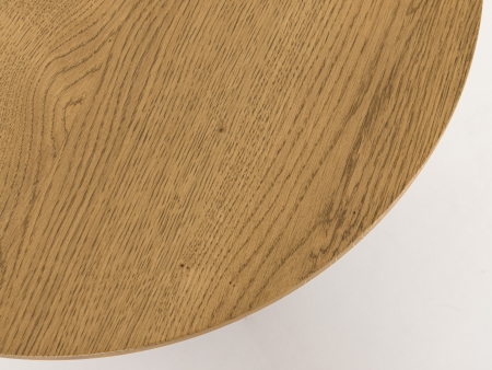 Masuta cafea rotunda Veneto D50x41cm, lemn masiv de stejar si microciment, multiple finisaje disponibile, stil contemporan [8]