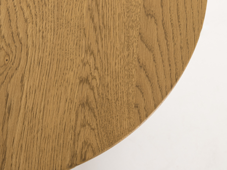 Masuta cafea rotunda Veneto D50x55cm, lemn masiv de stejar si microciment, multiple finisaje disponibile, stil contemporan [7]