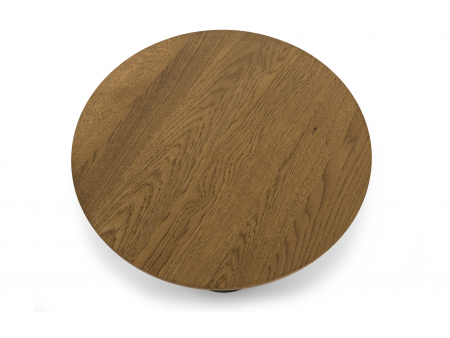 Masuta cafea rotunda Veneto D50x55cm, lemn masiv de stejar si microciment, multiple finisaje disponibile, stil contemporan [5]