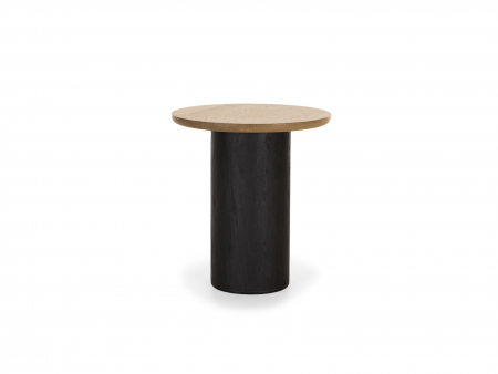 Branduri - Masuta cafea rotunda Veneto D50x55cm, lemn masiv de stejar si microciment, multiple finisaje disponibile, stil contemporan