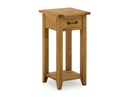 BLACK FRIDAY - Masuta lampa 1 sertar 40cm Hunters, lemn masiv stejar, finisaj Castle Oak, stil rustic