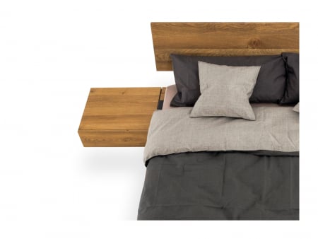 Set de 2 noptiere Lausanne cu cate 1 sertar, lemn de stejar, feronerie cu amortizare, multiple finisaje disponibile, stil contemporan [6]