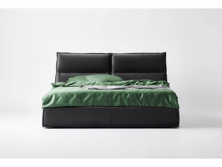 Pat tapitat Lana, tablie inalta cu spatar reglabil, lada depozitare, somiera metalica, picioare lemn 4cm, laterale dehusabile, stil contemporan, personalizabil [2]