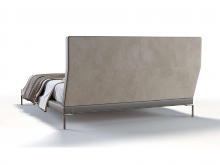 Pat tapitat minimalist Laval, tablie inalta capitonata, somiera metalica, picioare inox 18cm, laterale dehusabile, stil contemporan, personalizabil [10]