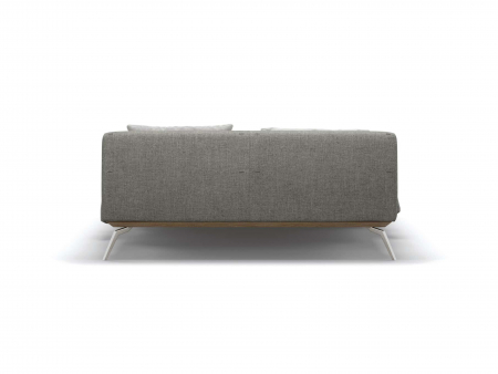 Pat tapitat minimalist Linda, tablie inalta capitonata, cadru metalic, picioare metalice, stil contemporan, personalizabil [6]