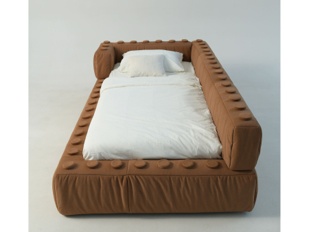 Pat pentru copii tapitat Lego, cu laterala de protectie, lada depozitare, somiera metalica, picioare plastic 3cm, stil contemporan, personalizabil [23]