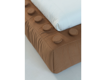 Pat pentru copii tapitat Lego, cu laterala de protectie, lada depozitare, somiera metalica, picioare plastic 3cm, stil contemporan, personalizabil [19]