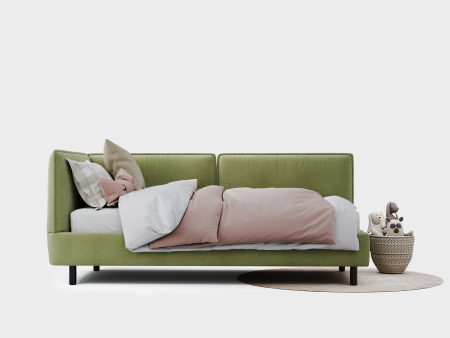 Pat pentru copii tapitat Modena 1, fara lada depozitare, picioare metalice 15cm, stil contemporan, personalizabil [3]