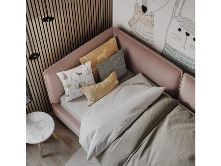 Pat pentru copii tapitat Modena 1, fara lada depozitare, picioare metalice 15cm, stil contemporan, personalizabil [2]