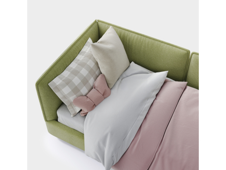 Pat pentru copii tapitat Modena 1, fara lada depozitare, picioare metalice 15cm, stil contemporan, personalizabil [4]