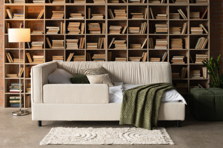 Pat pentru copii tapitat Parma, lada depozitare, picioare metalice 10cm, stil contemporan, personalizabil [6]