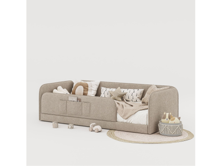 Pat pentru copii tapitat Rio, fara lada depozitare, picioare plastic 1cm, stil contemporan, personalizabil [6]