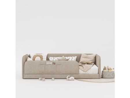 Pat pentru copii tapitat Rio, fara lada depozitare, picioare plastic 1cm, stil contemporan, personalizabil [7]