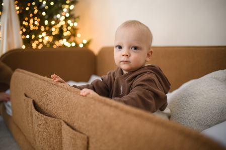 Pat pentru copii tapitat Rio, fara lada depozitare, picioare plastic 1cm, stil contemporan, personalizabil [20]