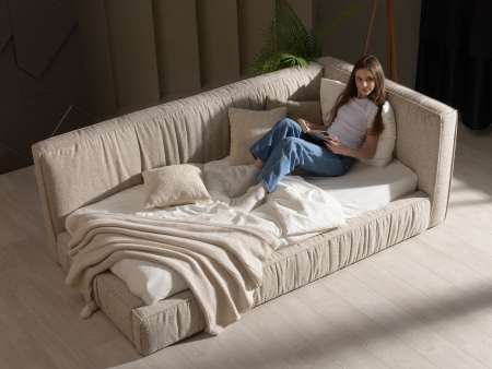 Pat pentru copii tapitat Terni, cu inaltime mica, lada depozitare, somiera metalica, picioare plastic 3cm, stil contemporan, personalizabil [18]