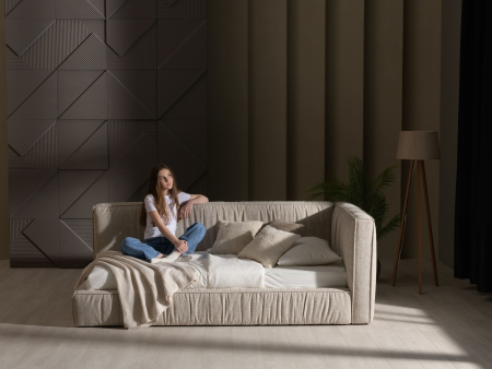 Pat pentru copii tapitat Terni, cu inaltime mica, lada depozitare, somiera metalica, picioare plastic 3cm, stil contemporan, personalizabil [4]