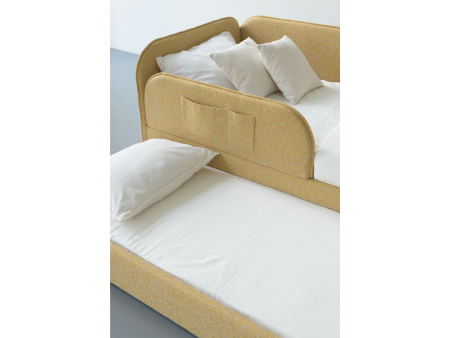 Pat pentru copii tapitat Todi A, sertar pentru depozitare, picioare plastic 3cm, stil contemporan, personalizabil [13]