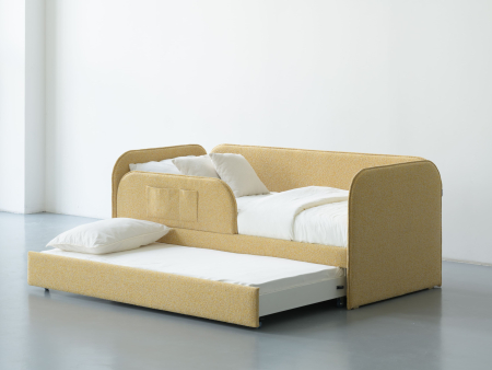 Pat pentru copii tapitat Todi A, sertar pentru depozitare, picioare plastic 3cm, stil contemporan, personalizabil [1]