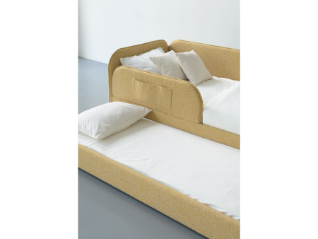 Pat pentru copii tapitat Todi A, sertar pentru depozitare, picioare plastic 3cm, stil contemporan, personalizabil [10]