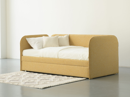 Pat pentru copii tapitat Todi A, sertar pentru depozitare, picioare plastic 3cm, stil contemporan, personalizabil [18]