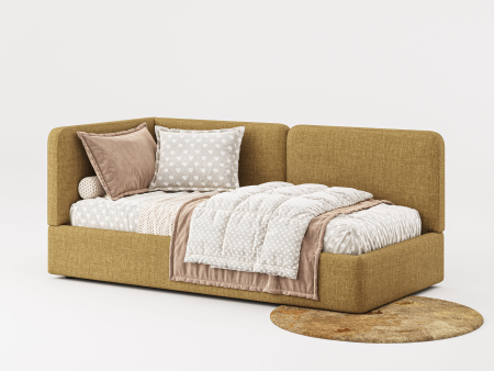 Top vanzari in ultimele luni - Pat pentru copii tapitat Trento 2, lada depozitare, picioare plastic 3cm, stil contemporan, personalizabil