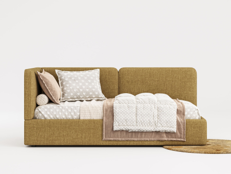 Pat pentru copii tapitat Trento 2, lada depozitare, picioare plastic 3cm, stil contemporan, personalizabil [3]