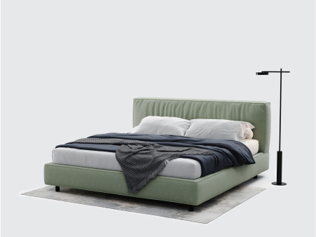 Pat tapitat Bern 1 cu tablie inalta, lada depozitare, somiera metalica, picioare metalice 11cm, laterale dehusabile, stil modern, personalizabil [0]