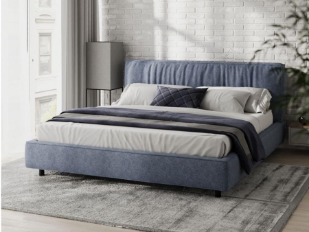 Pat tapitat Bern 1 cu tablie inalta, lada depozitare, somiera metalica, picioare metalice 11cm, laterale dehusabile, stil modern, personalizabil [15]