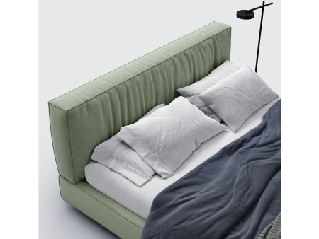 Pat tapitat Bern 1 cu tablie inalta, lada depozitare, somiera metalica, picioare metalice 11cm, laterale dehusabile, stil modern, personalizabil [6]