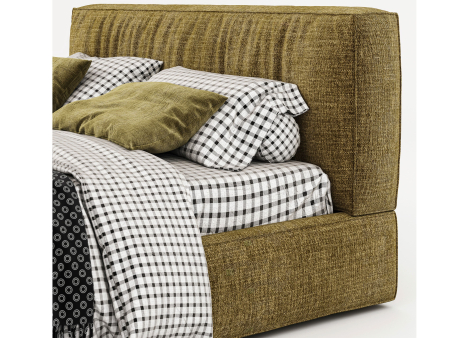 Pat tapitat Bern 2 cu tablie inalta, lada depozitare, somiera metalica, picioare metalice 11cm, laterale dehusabile, stil modern, personalizabil [5]