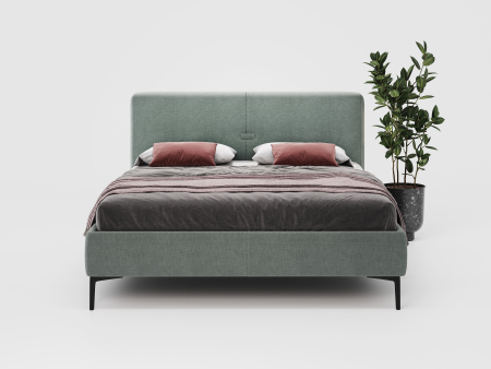 Pat tapitat Bremen cu tablie inalta, lada depozitare, somiera metalica, picioare metalice 15cm, laterale dehusabile, stil modern, personalizabil [3]