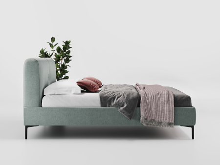 Pat tapitat Bremen cu tablie inalta, lada depozitare, somiera metalica, picioare metalice 15cm, laterale dehusabile, stil modern, personalizabil [4]