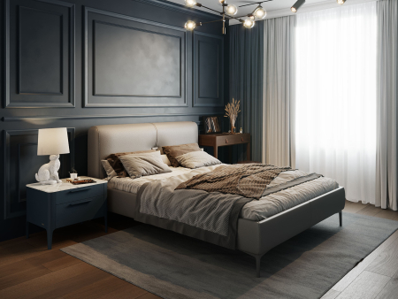 Pat tapitat Bremen cu tablie inalta, lada depozitare, somiera metalica, picioare metalice 15cm, laterale dehusabile, stil modern, personalizabil [1]