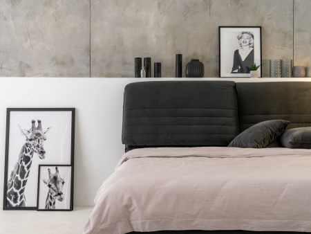 Pat tapitat Catania 1 cu tablie inalta ajustabila, lada depozitare, somiera metalica, picioare metalice 15cm, laterale dehusabile, stil modern, personalizabil [22]