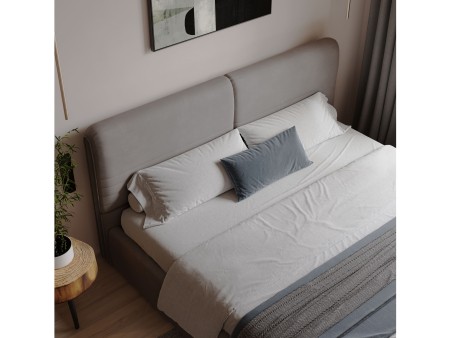 Pat tapitat Catania 2 cu tablie inalta ajustabila, lada depozitare, somiera metalica, picioare plastic 3cm, laterale dehusabile, stil modern, personalizabil [7]