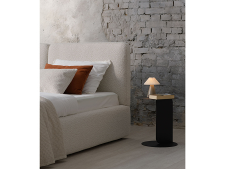 Pat tapitat Elim 2 cu tablie inalta capitonata, lada depozitare, somiera metalica, picioare plastic 3cm, laterale dehusabile, stil modern, personalizabil [26]