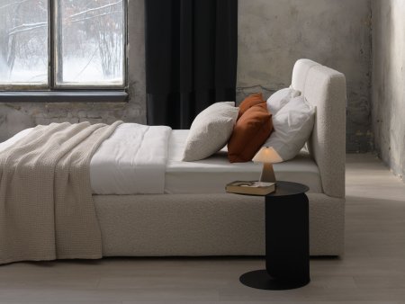 Pat tapitat Elim 2 cu tablie inalta capitonata, lada depozitare, somiera metalica, picioare plastic 3cm, laterale dehusabile, stil modern, personalizabil [3]