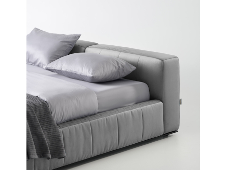 Pat tapitat Estro H70cm cu tablie capitonata, lada depozitare, somiera metalica, picioare lemn 4cm, laterale dehusabile, stil contemporan, personalizabil [5]