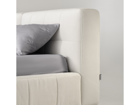 Pat tapitat Estro H90cm cu tablie capitonata, lada depozitare, somiera metalica, picioare lemn 4cm, laterale dehusabile, stil contemporan, personalizabil [2]
