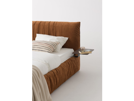 Pat tapitat Kemi cu tablie inalta capitonata, lada depozitare, somiera metalica, picioare plastic 3cm, laterale dehusabile, stil modern, personalizabil [25]