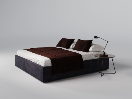 Pat Tapitat - Pat tapitat minimalist Napoli, lada depozitare, somiera metalica, picioare plastic 3cm, laterale dehusabile, personalizabil