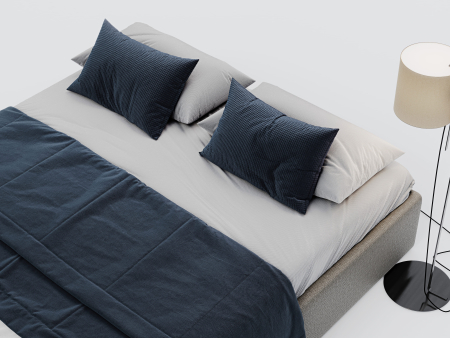 Pat tapitat minimalist Napoli, lada depozitare, somiera metalica, picioare plastic 3cm, laterale dehusabile, personalizabil [5]