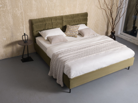 Pat tapitat Narni 1 cu tablie inalta, lada depozitare, somiera metalica, picioare metalice 10cm, laterale dehusabile, stil modern, personalizabil [13]