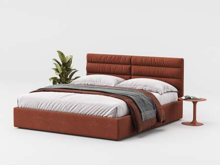 Mobila Dormitor - Pat tapitat Narni 2 cu tablie inalta, lada depozitare, somiera metalica, picioare metalice 11cm, laterale dehusabile, stil modern, personalizabil